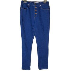 No Boundaries size 13 stretch jeans 4 button closure dark blue with gold 11" ris